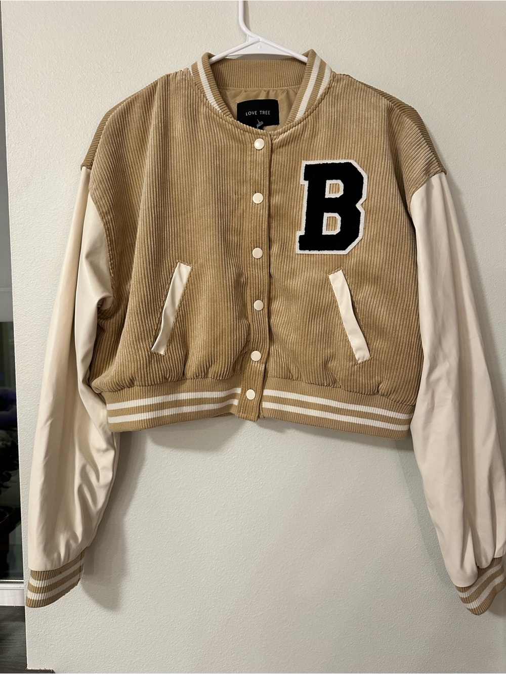 Corduroy Letterman Jacket